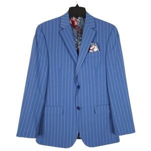 Sean John Men's Classic-Fit Stretch Suit Jacket Blue Pinstripe 38R NWOT